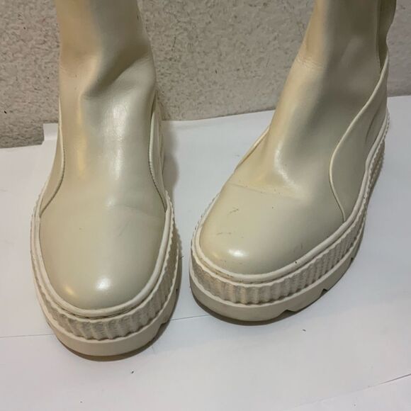 Puma Fenty By Rihanna Chelsea Combat Booties Women's 9.5 White Casual Boots - Picture 9 of 12